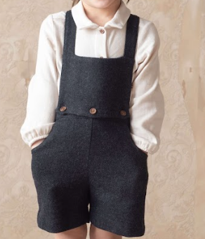 POPELIN SHIRT STYLE ROMPER (18M-24M)