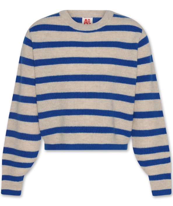 AO76 CHOC STRIPED CNECK TOP (10-16Y)