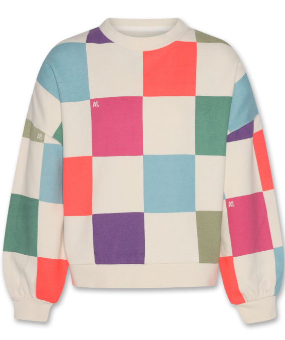 AO76 VIOLETA BIG CHECK SWEATER(6-16Y)