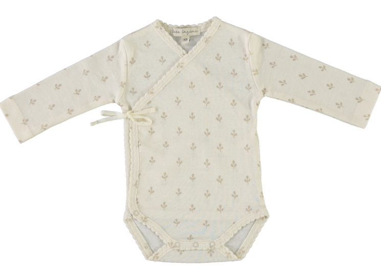 BEBE ORGANIC LOU WRAP ONESIE (NB-6M)