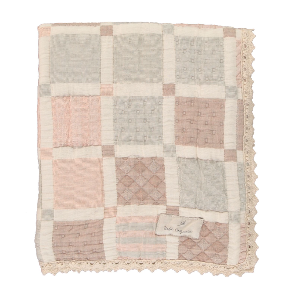 BEBE ORGANIC PATCHWORK BLANKET (OS)