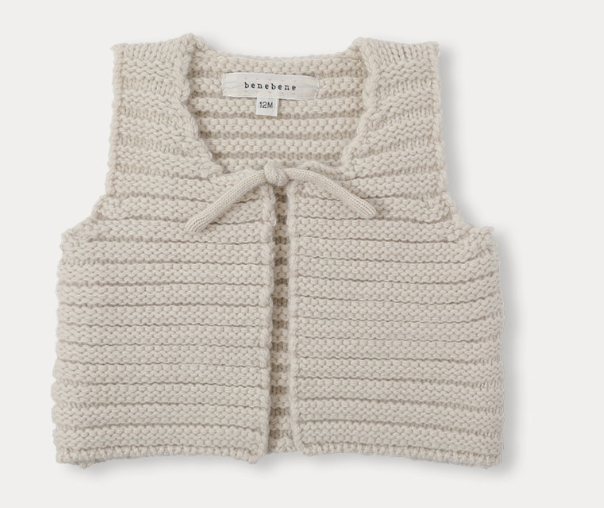 BENE BENE FLUFFY KNIT VEST (12M-24M)