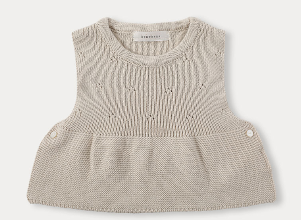 BENE BENE MOU EYELET KNIT BIB (S-L)