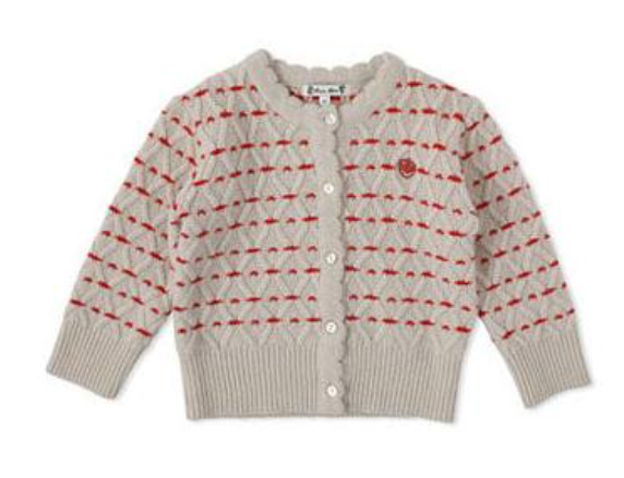 BENE BENE TYROL ARGYLE KNIT CARDIGAN (12M-24M)