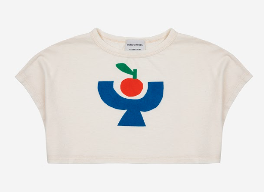 BOBO CHOSES TOMATO CROPPED TSHIRT(2-13Y)