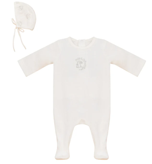 BUBANI VELOUR STRETCHIE W/HAT (1M-6M)