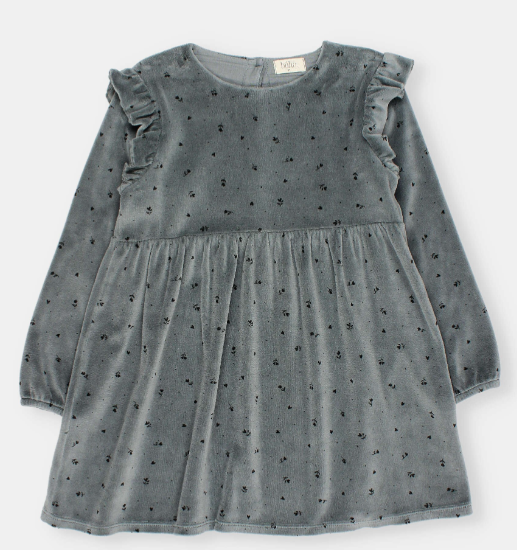 BUHO VELVET CUORE DRESS (2-12Y)