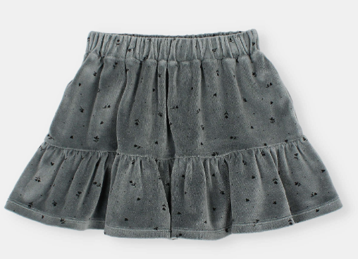 BUHO VELVET CUORE SKIRT (2-14Y)