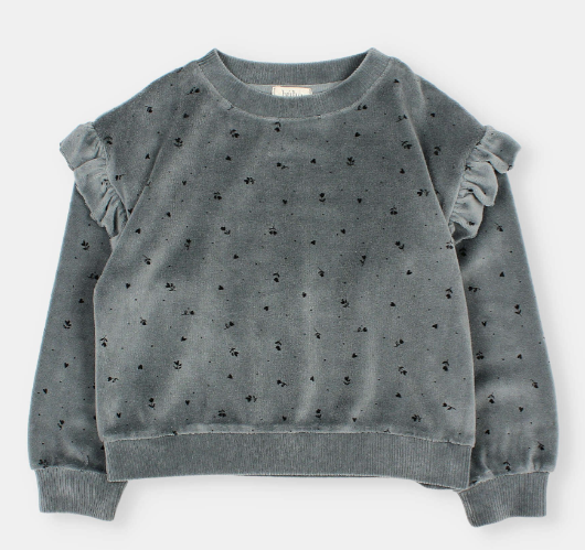 BUHO VELVET CUORE SWEATSHIRT (2-14Y)