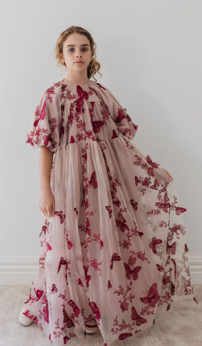 GOLD LABEL BUTTERFLY GOWN (3-10Y)