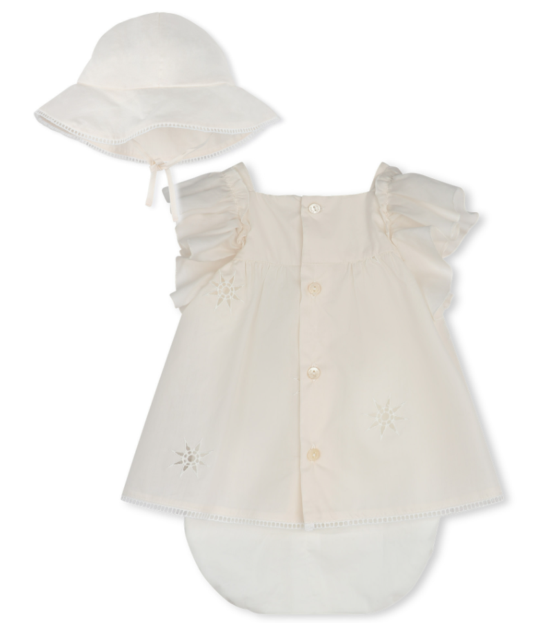 CHLOE DRESS & HAT SET (6M-18M)