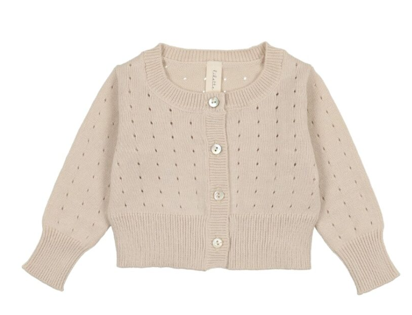 LILETTE DOTTED KNIT CARDIGAN (3M-9M)