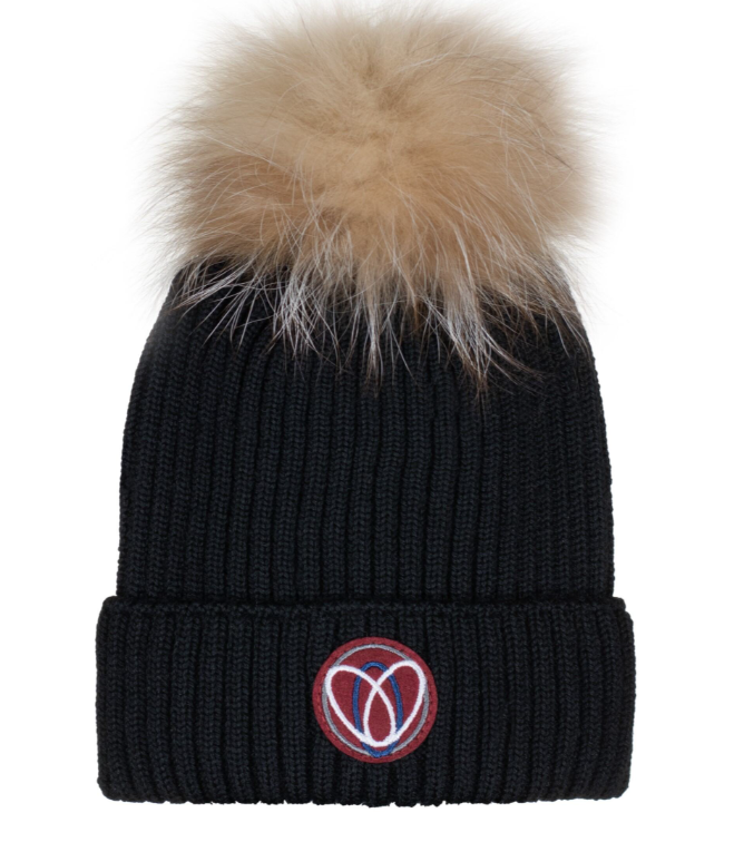 ELLABEE FOX FUR POM POM HAT(XS-M)