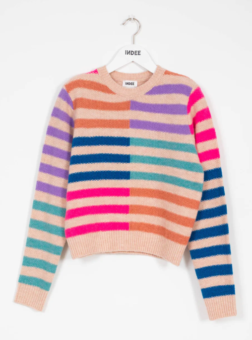 INDEE RAVENNA MULTI STRIPE PULLOVER(10-L)