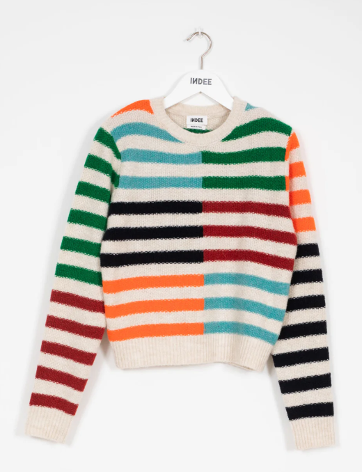 INDEE RAVENNA MULTI STRIPE PULLOVER(10-L)