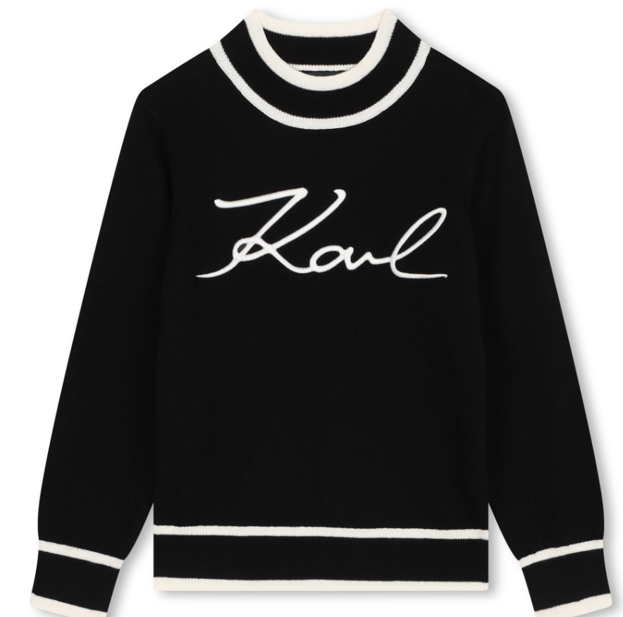 KARL LAGERFELD MINI ME COLLAR SWEATER(4-16A)