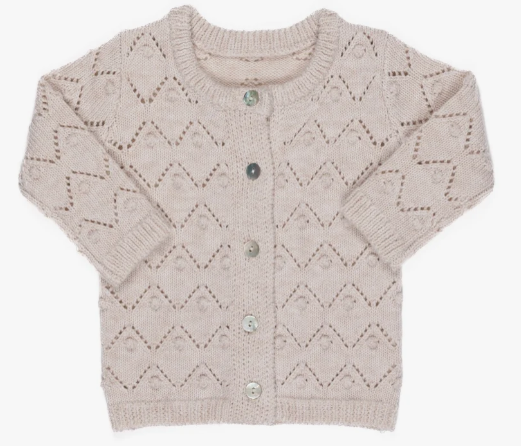 KIPP CHUNKY POINTELLE CARDIGAN (3M-24M)