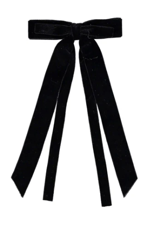 KNOT VELVET TRIM BOW (OS)