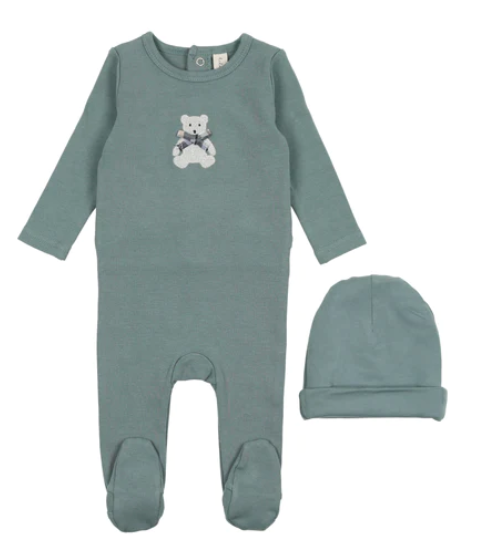 LILETTE EMBROIDERED FOOTIE SET (NB-6M)