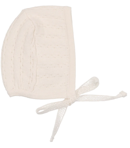 LILETTE POINTELLE KNIT BONNET (3M-6M)