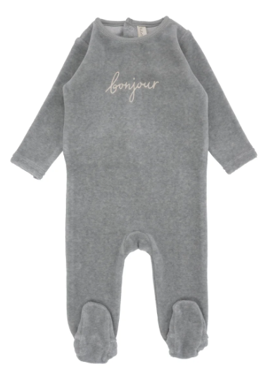 LIL LEGS VELOUR BONJOUR FOOTIE (3M-24M)