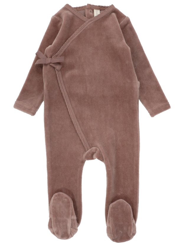 LIL LEGS VELOUR WRAP FOOTIE (6M-12M)