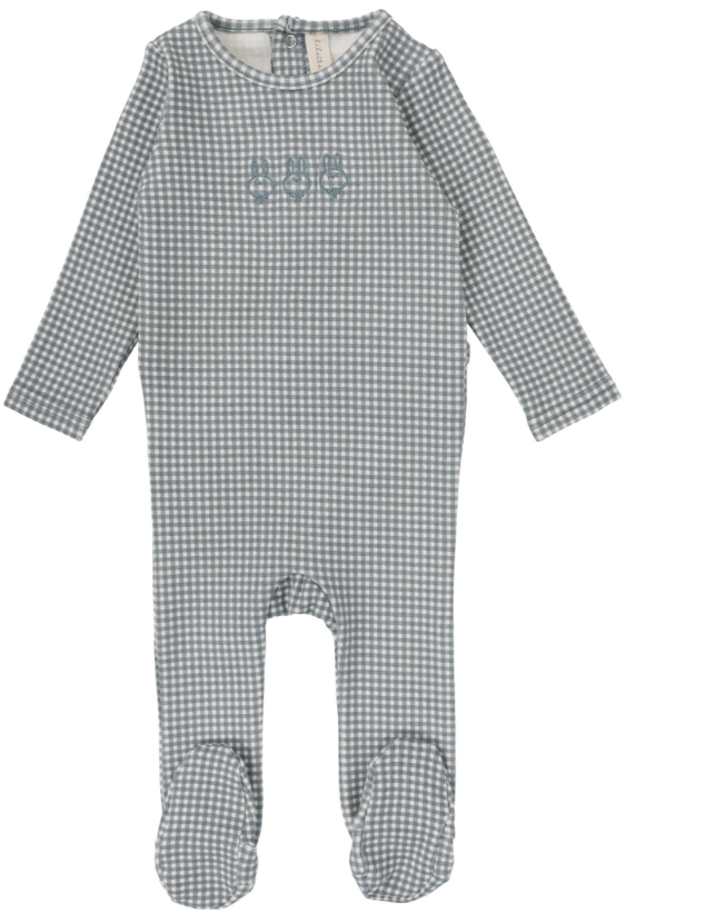 LIL LEGS GINGHAM BUNNY FOOTIE (6M-24M)