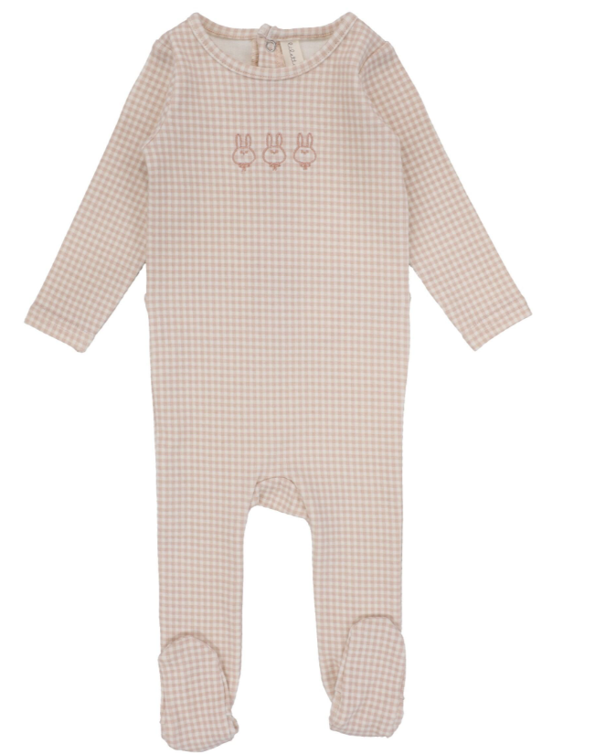 LIL LEGS GINGHAM BUNNY FOOTIE (9M-24M)