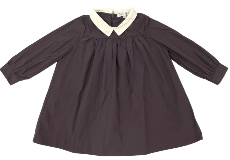 LITTLE PARNI COLLAR TAFFETA DRESS(2-14Y)