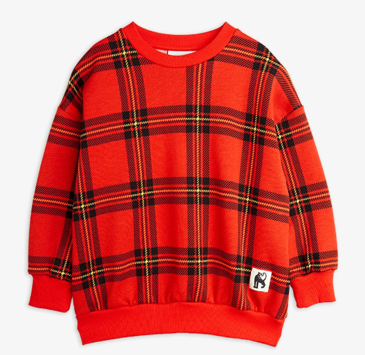 MINI RODINI CHECK AOP SWEATSHIRT(1.5-9Y)