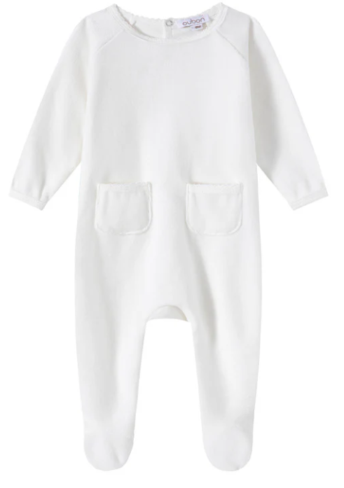 OUBON POCKET VELOUR FOOTIE(3M-6M)