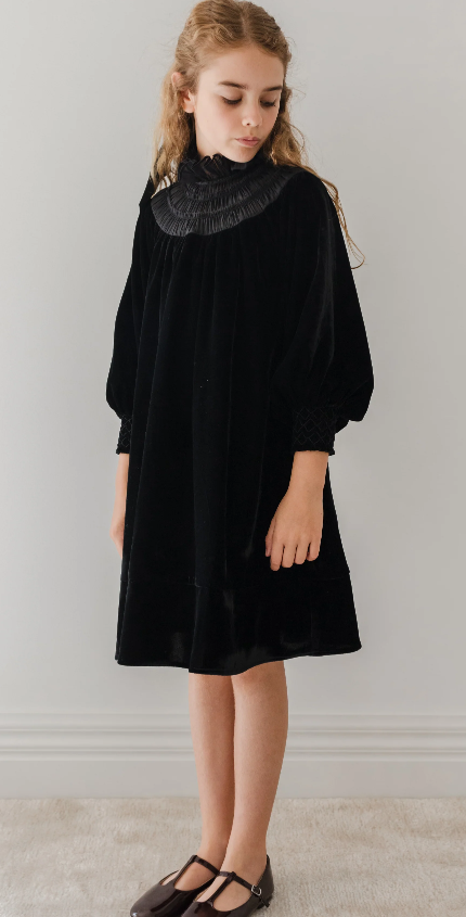 PETITE AMALIE VELVET ORGANZA DRESS(3-14Y)