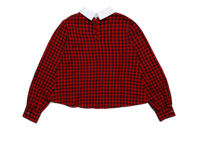 N21 PLAID BLOUSE W/COLLAR(10-14Y)