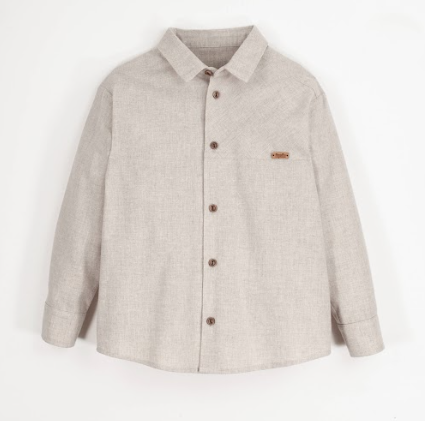 POPELIN SHIRT W/COLLAR (2-8Y)