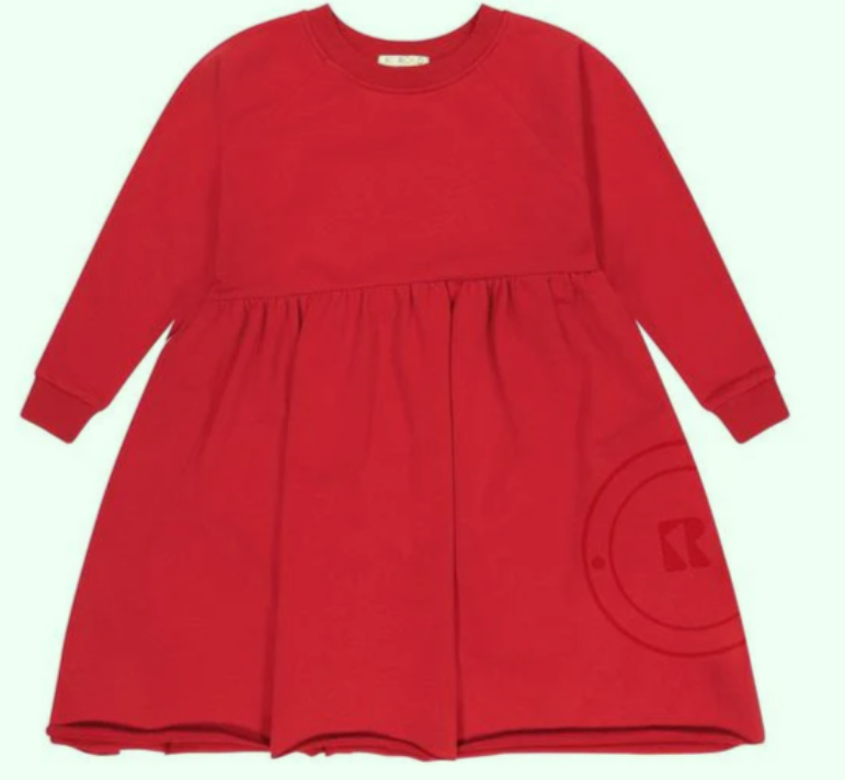 RETRO KID VELOUR SLANTED TWIRL DRESS(2-8Y)