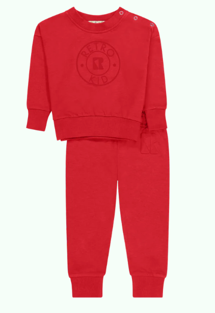 RETRO KID VELOUR SWEATSHIRT SET(18M-24M)