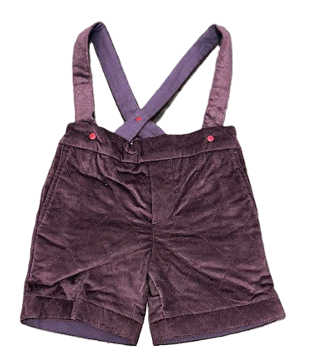 TIA CIBANI HARLEQUIN SUSPENDER SHORTS(2-6Y)