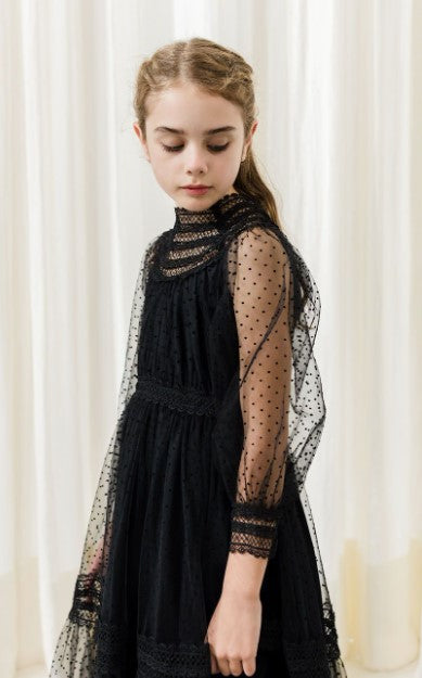 PETITE AMALIE TULLE CROCHET LACE DRESS(8-18Y)